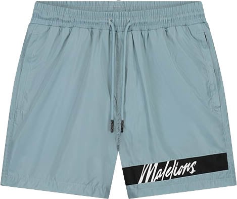 Malelions Captain Swimshort MM3-SS24-07 Light blue/Black
