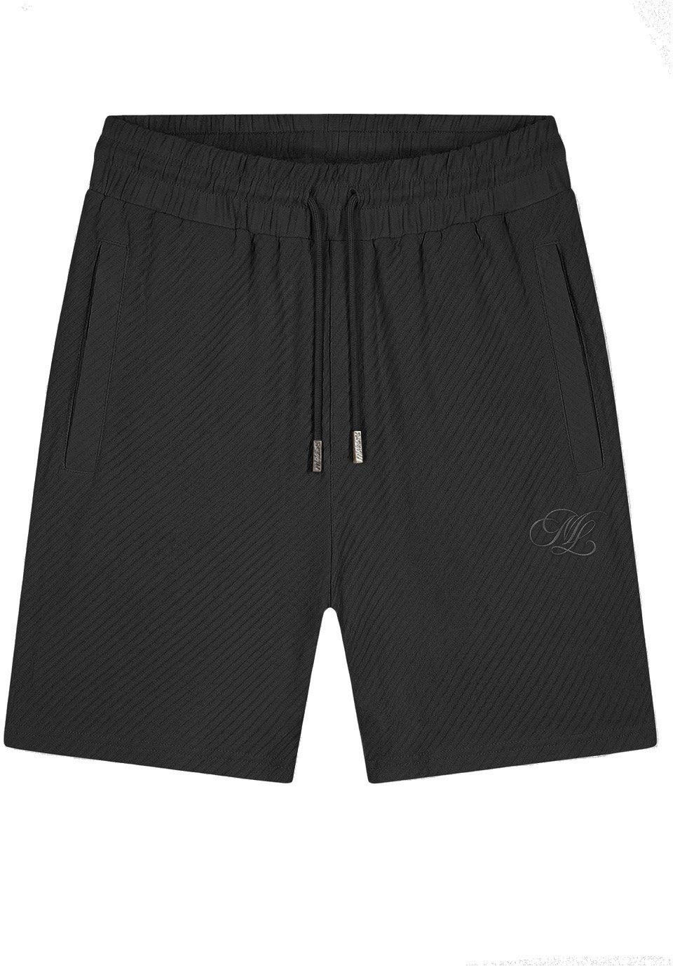 Malelions  Diagonal Seersucker Shorts MMA40026009 Black 49001