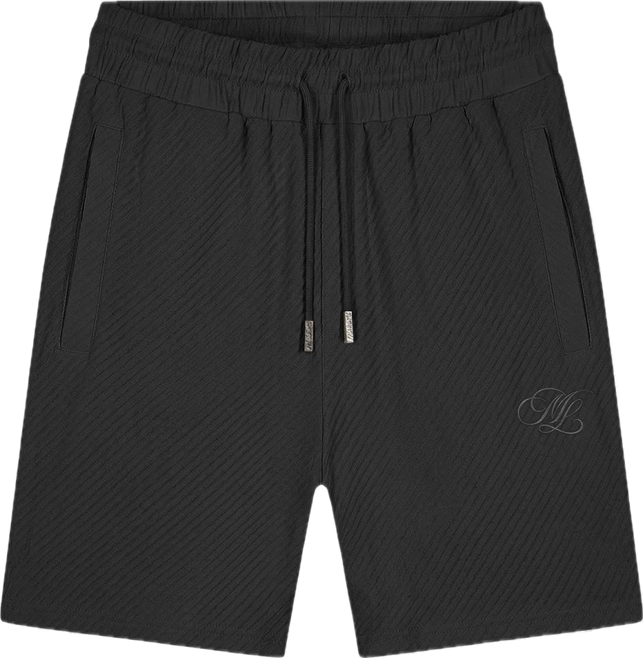 Malelions  Diagonal Seersucker Shorts MMA40026009 Black 49001