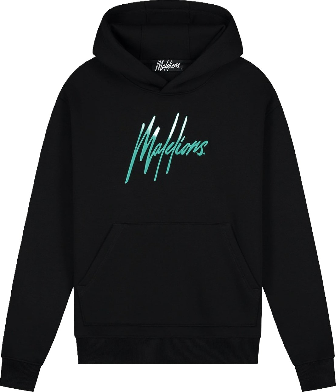 Malelions Essentials Hoodie MM1-BF24-05 Black/Turquoise