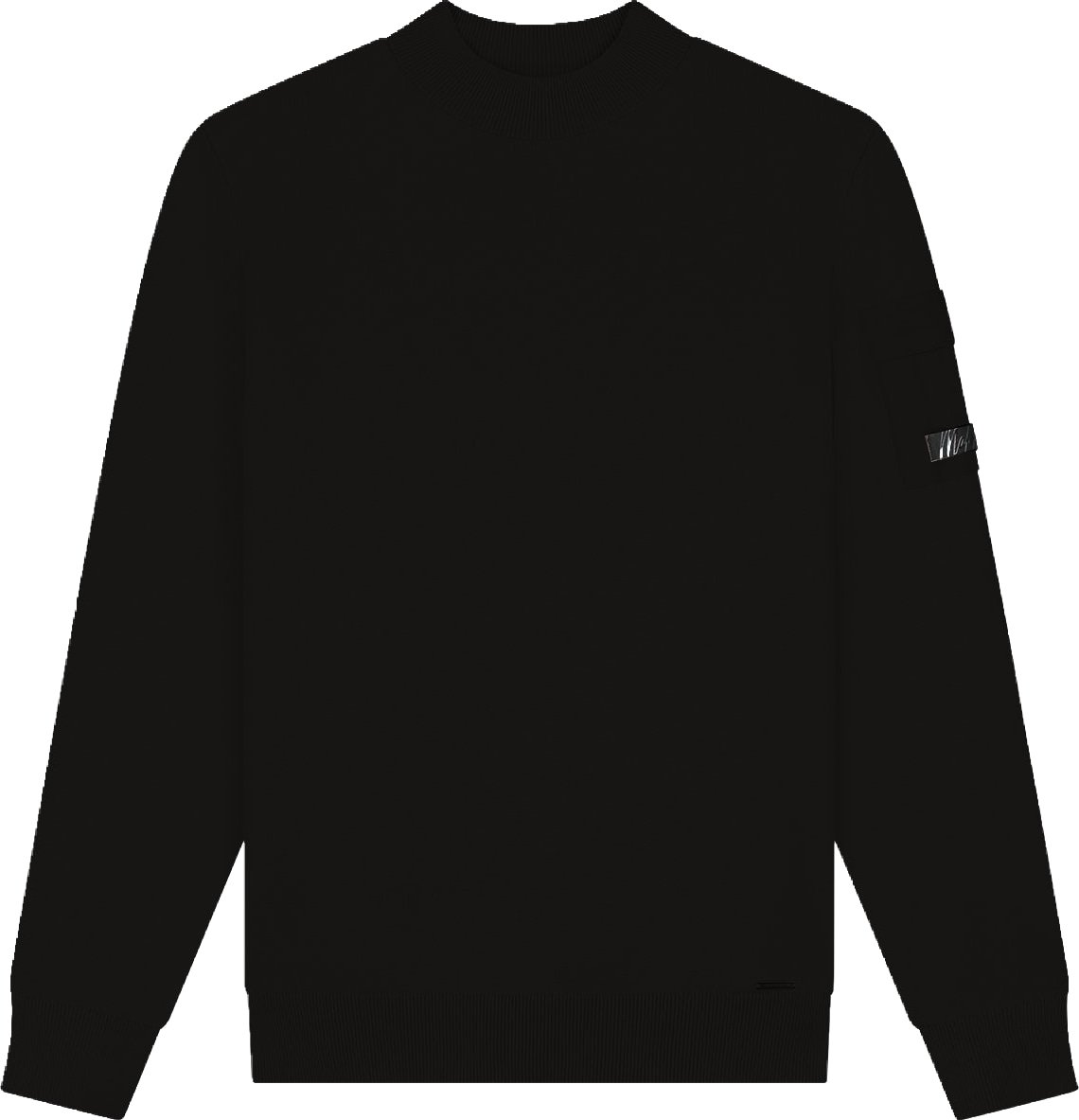 Malelions Knitted Pocket Mockneck MM2-AW25-30 Black