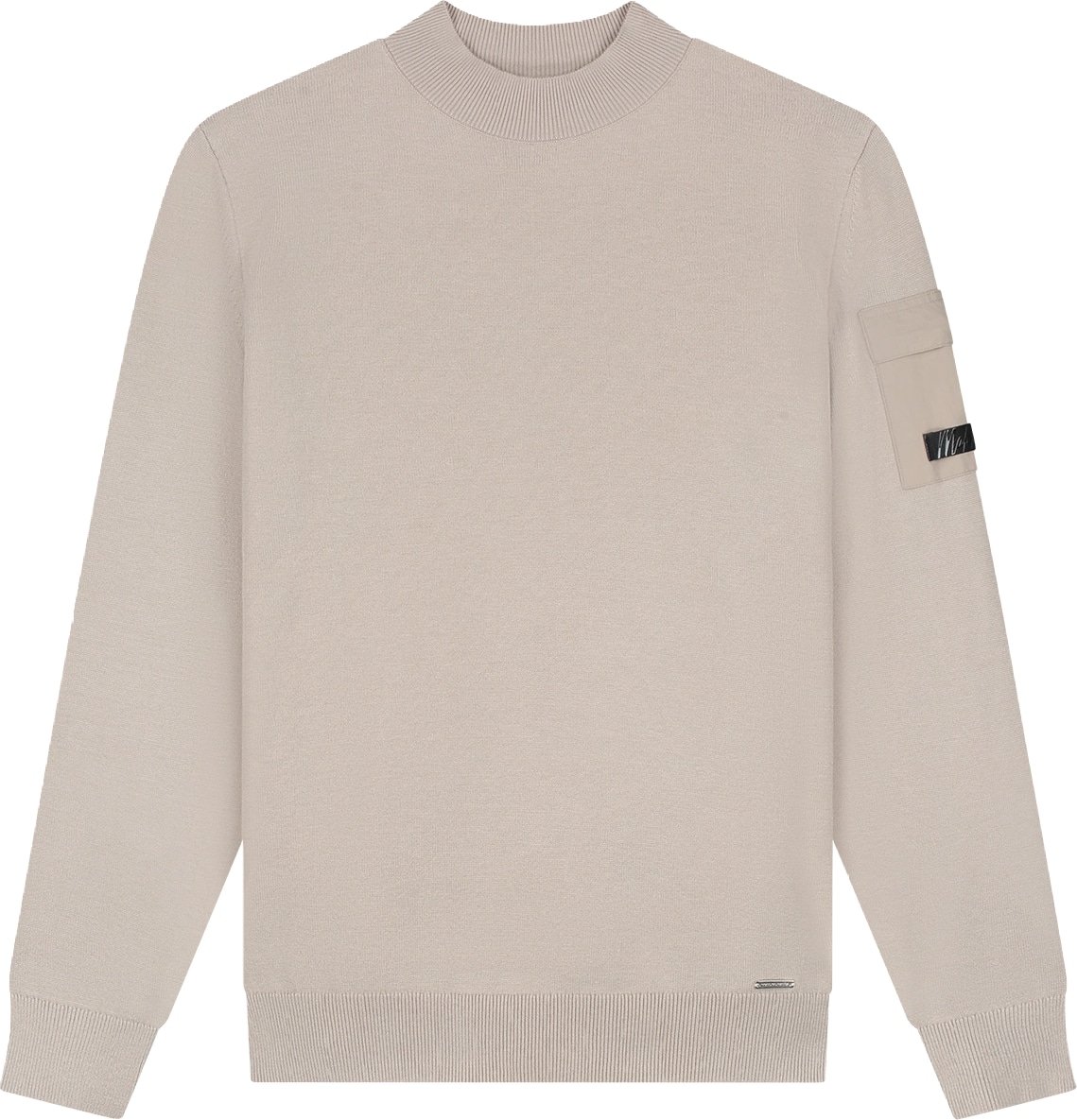 Malelions Knitted Pocket Mockneck MM2-AW25-30 Sand