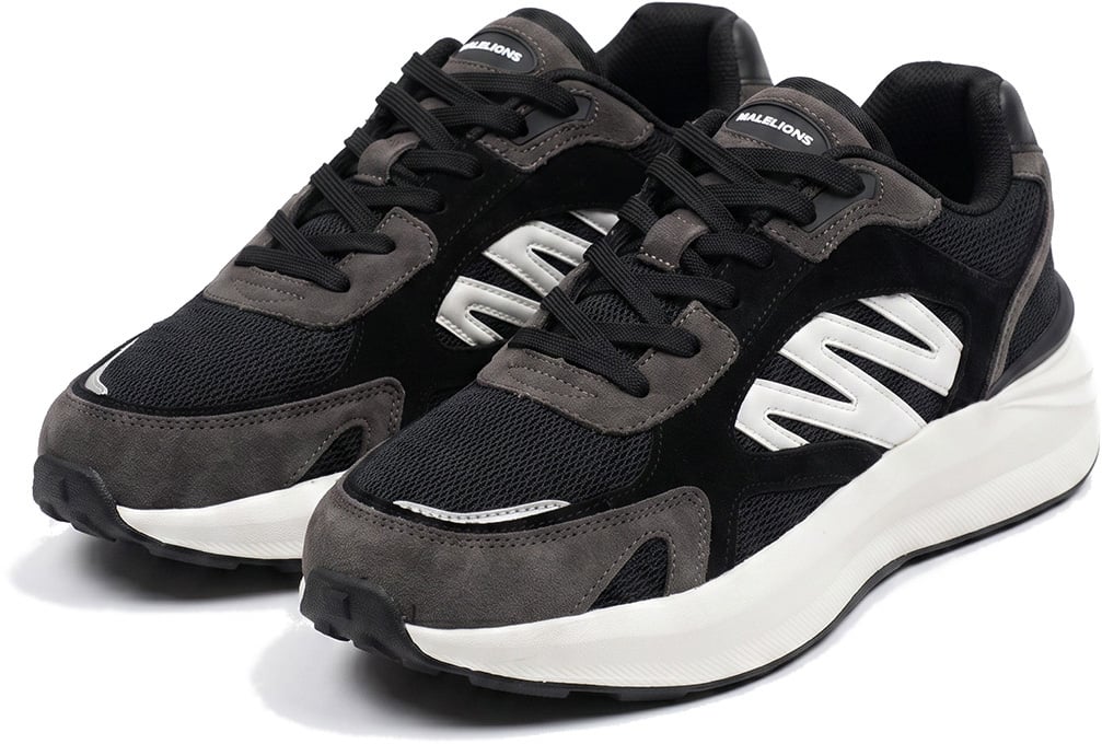 Malelions Malelions Casual Suede Trainer UAD10999011 Black/White 49003