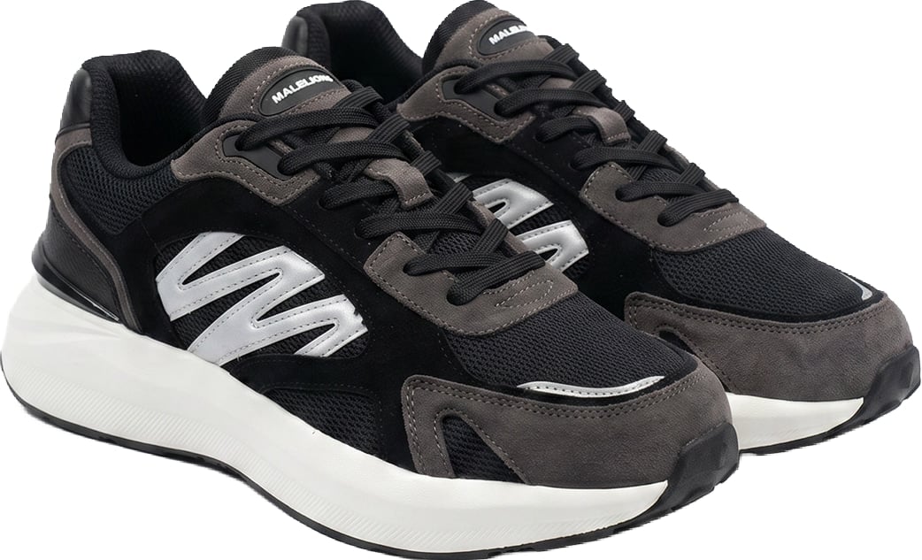 Malelions Malelions Casual Suede Trainer UAD10999011 Black/White 49003