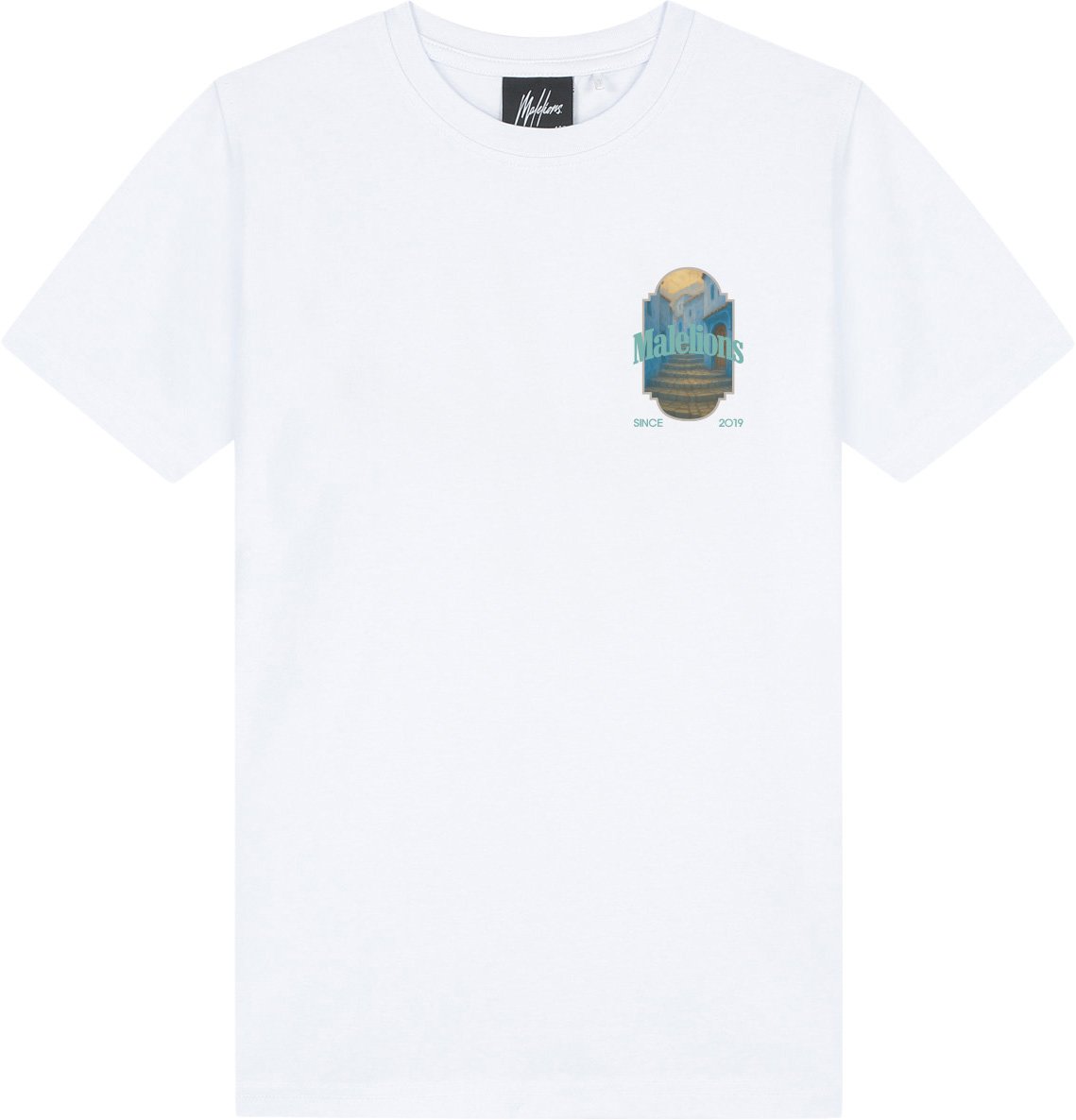 Malelions Malelions Junior Blue Stairs T-Shirt MJA40026025 White 40001