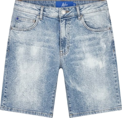Malelions Malelions Men Washed Denim Shorts MMA40026019 Light Blue 42002
