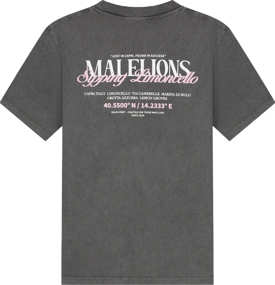 Malelions Sipping Limoncello T-Shirt MMA30026027 Acid Wash 59000