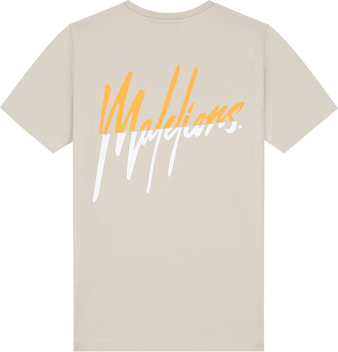 Malelions  Split T-Shirt MJB30026007 Beige/Orange 50010