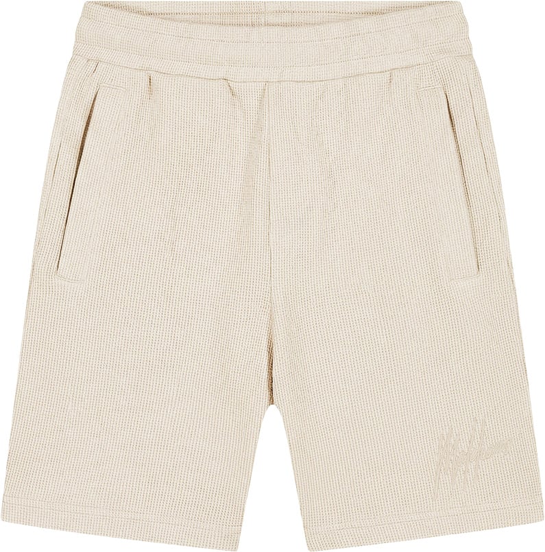 Malelions Waffle Shorts MJB30026003 Cream 40003