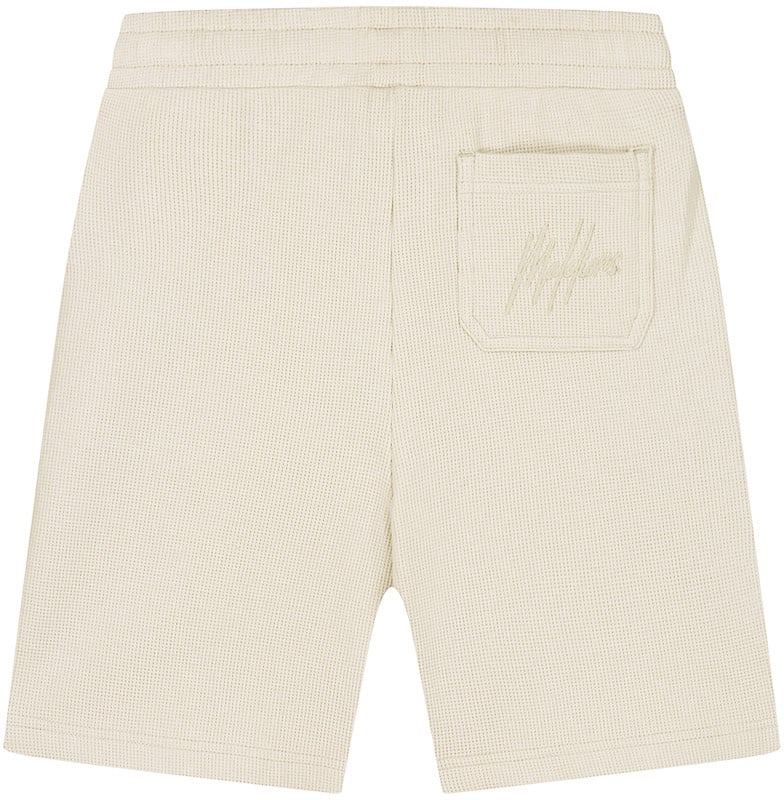 Malelions Waffle Shorts MJB30026003 Cream 40003