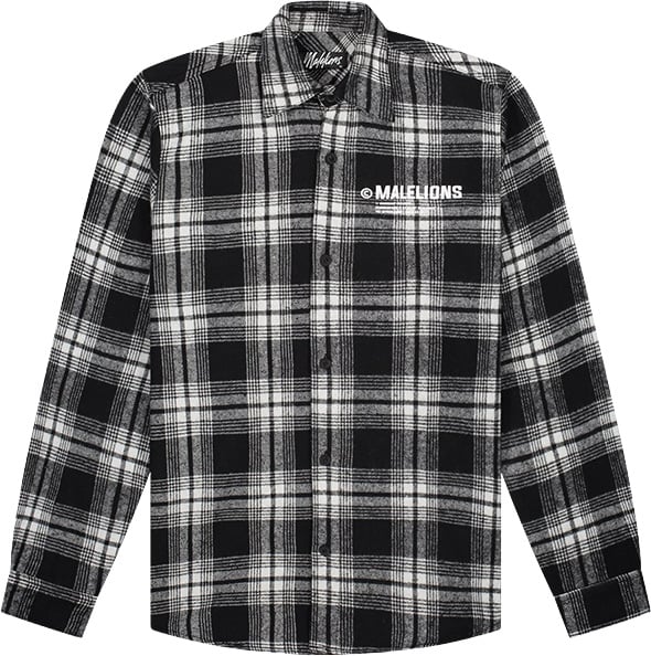 Malelions Worksop Flannel MM1-AW23-21 Black/white