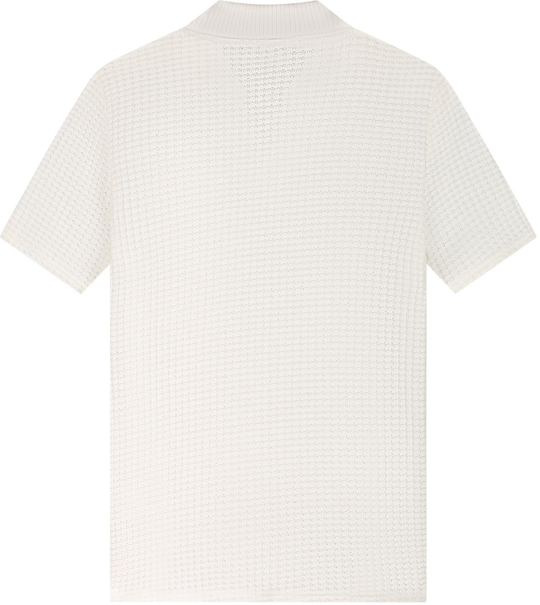 Malelions Men Chunky Waffle Buttonless Polo