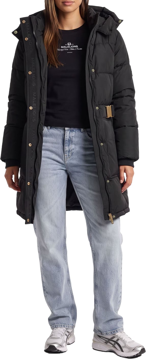Malelions Women Emblem Mid Length Puffer Jacket