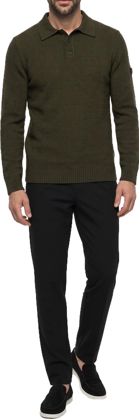 Malelions Premium Knitted Bouclé Longsleeve Polo