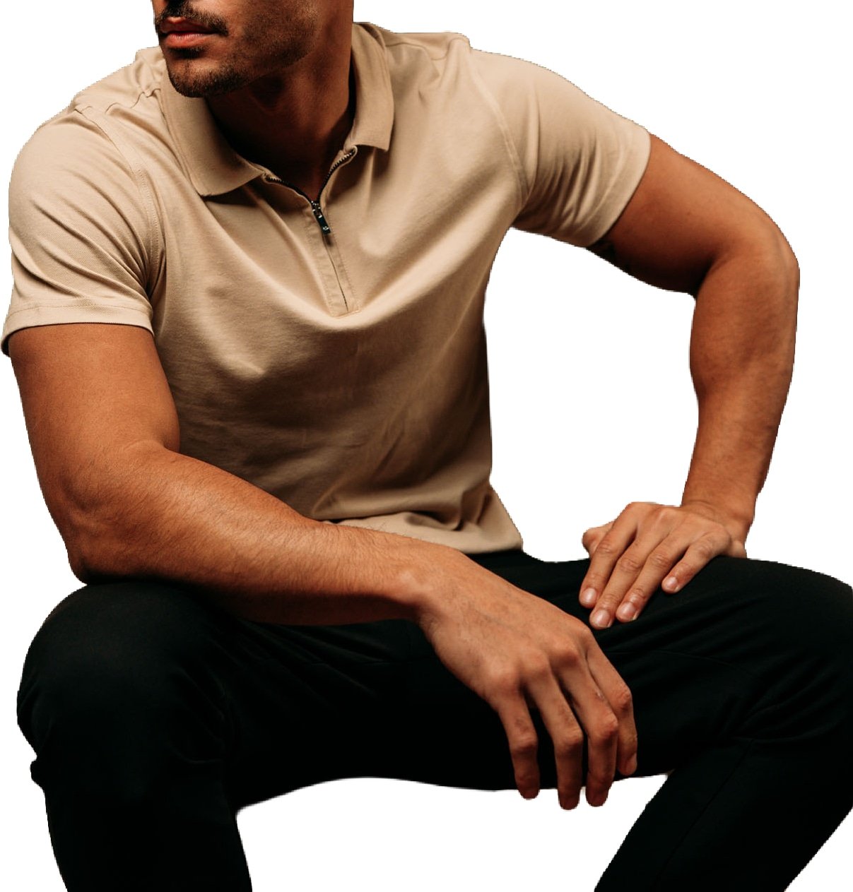 Malelions Premium Pique Zip Polo