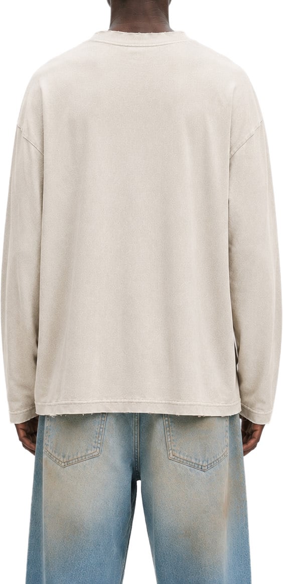 Paris College Destroyed Longsleeve Vintage Beige