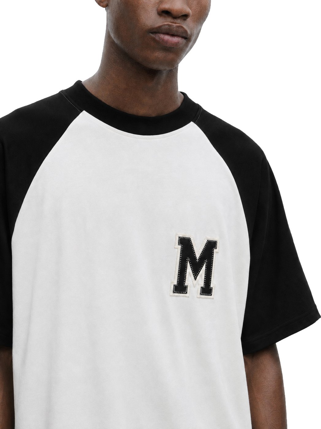 Paris College Baseball Stitch T-shirt Black