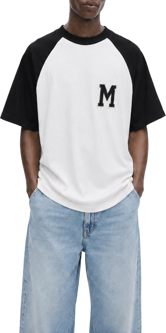 Paris College Baseball Stitch T-shirt Black