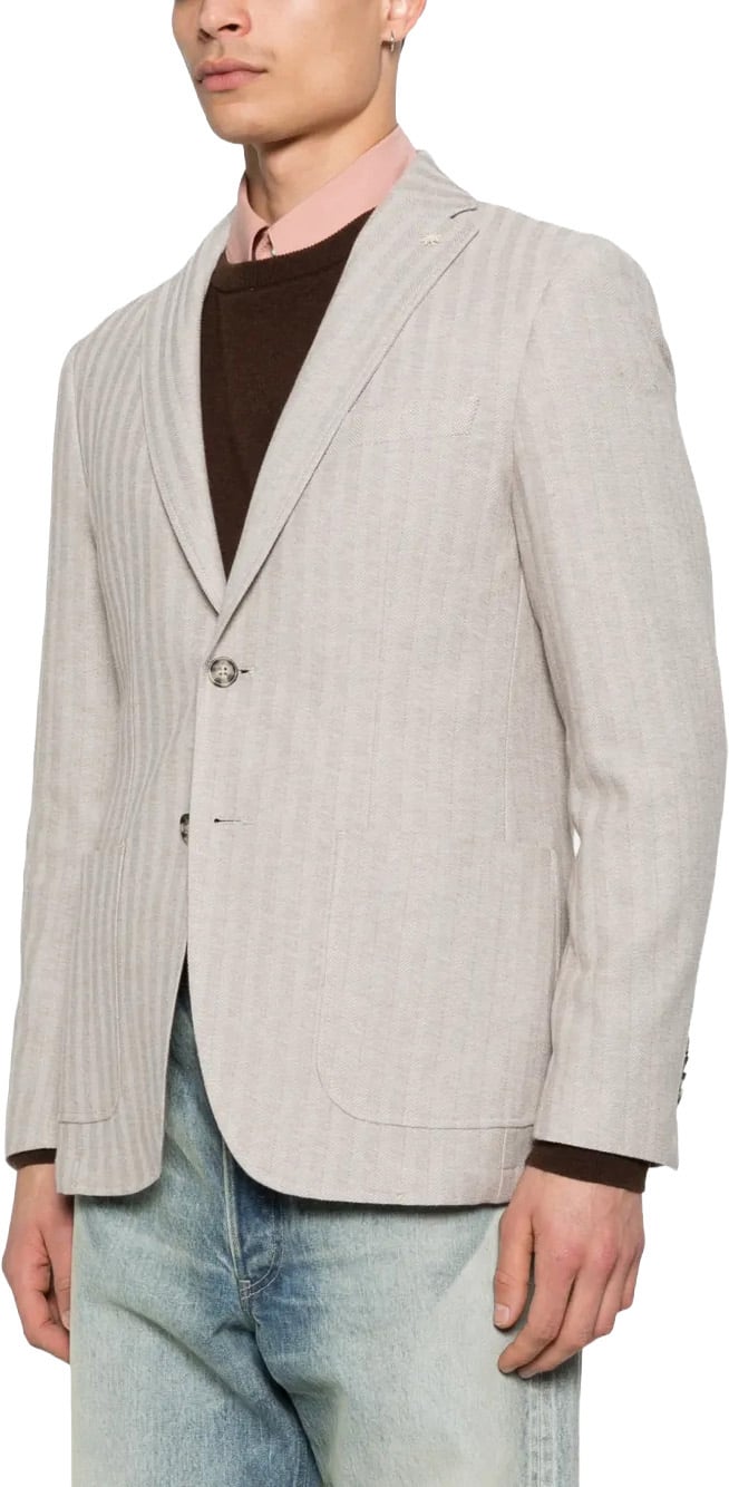 blazer tricot beige