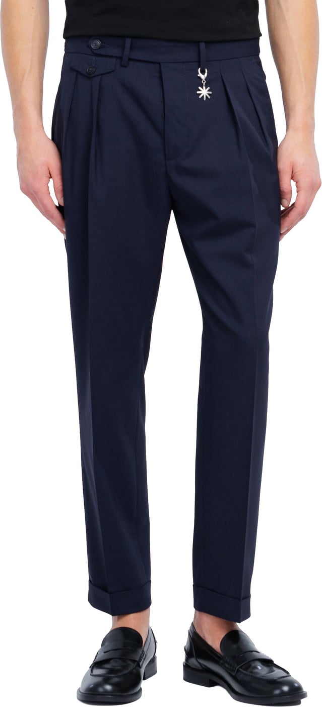 broek linnen navy