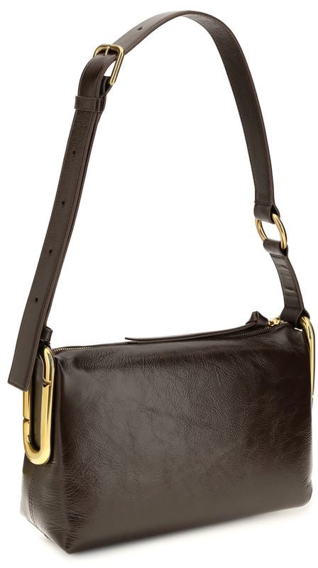The Juliette Crinkle Leather Messenger Bag
