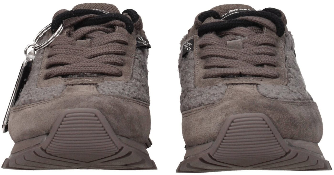 Marc Jacobs Gray Fur Chunky Sneakers