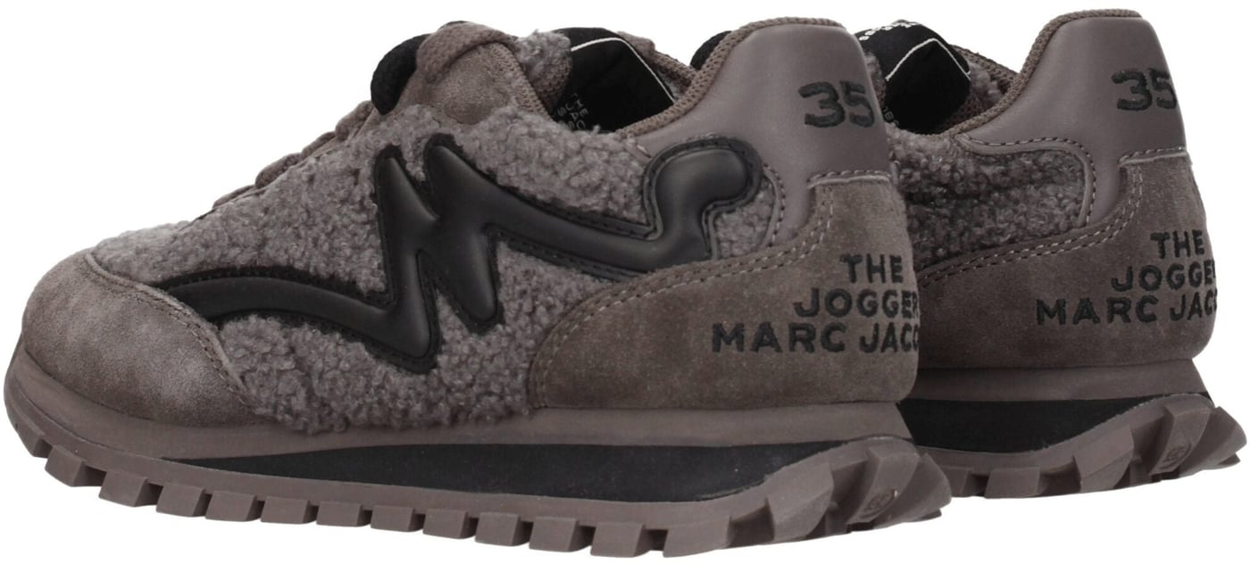 Marc Jacobs Gray Fur Chunky Sneakers