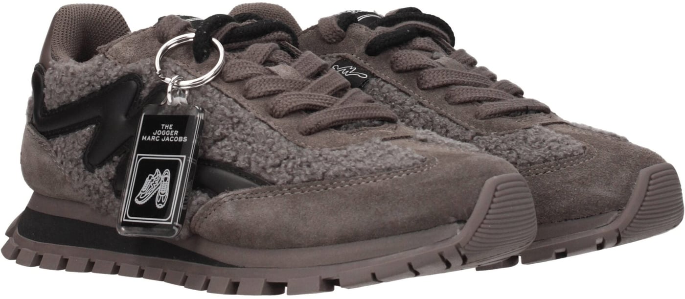 Marc Jacobs Gray Fur Chunky Sneakers
