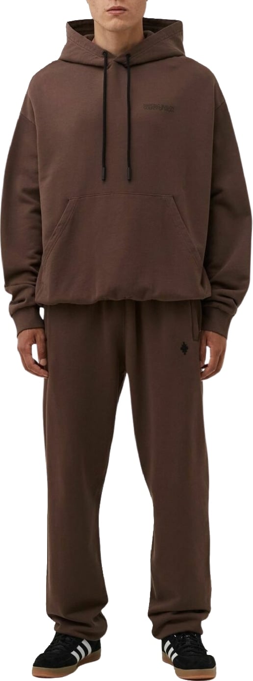 Marcelo Burlon Tempera Cross Over Hoodie Brown