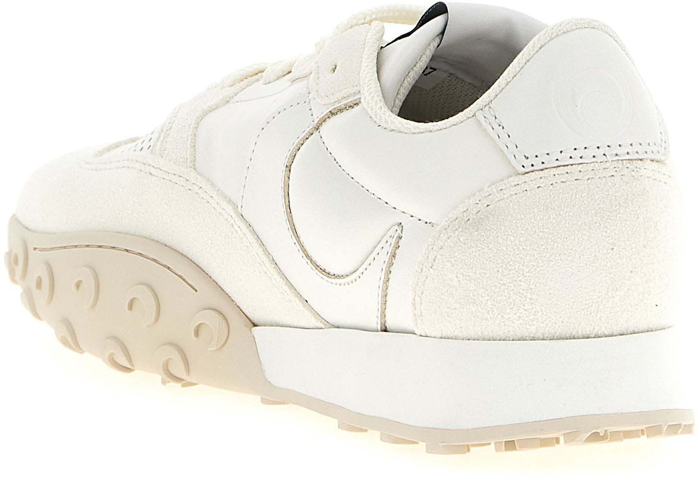 Marine Serre White Calfskin Athletic Sneakers