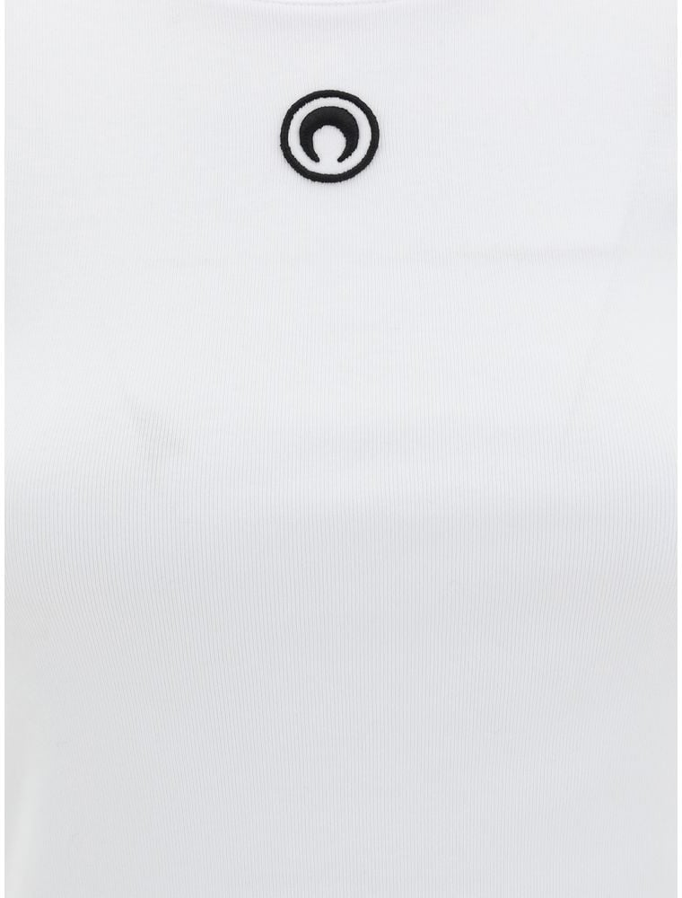 Marine Serre White Cotton T-Shirt
