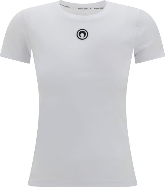 Marine Serre White Cotton T-Shirt