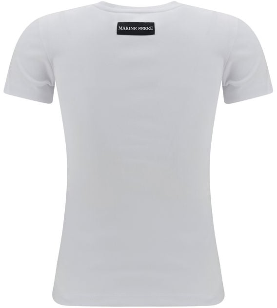 Marine Serre White Cotton T-Shirt