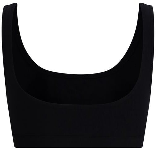 Marine Serre Black Cotton Sport Bra