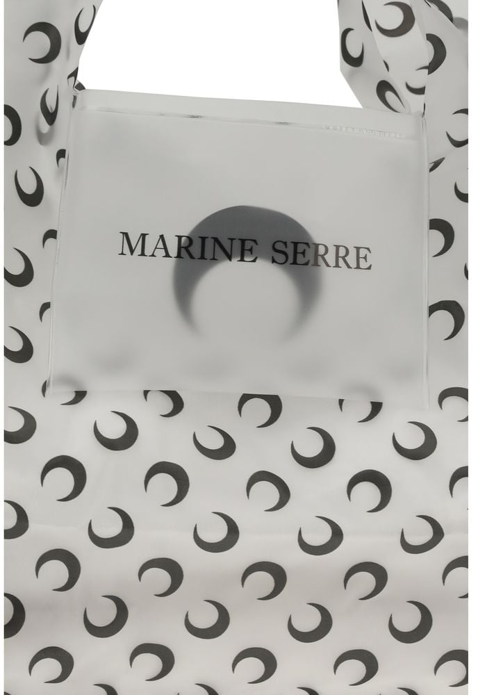 Marine Serre White Polyurethane Shoulder Bag