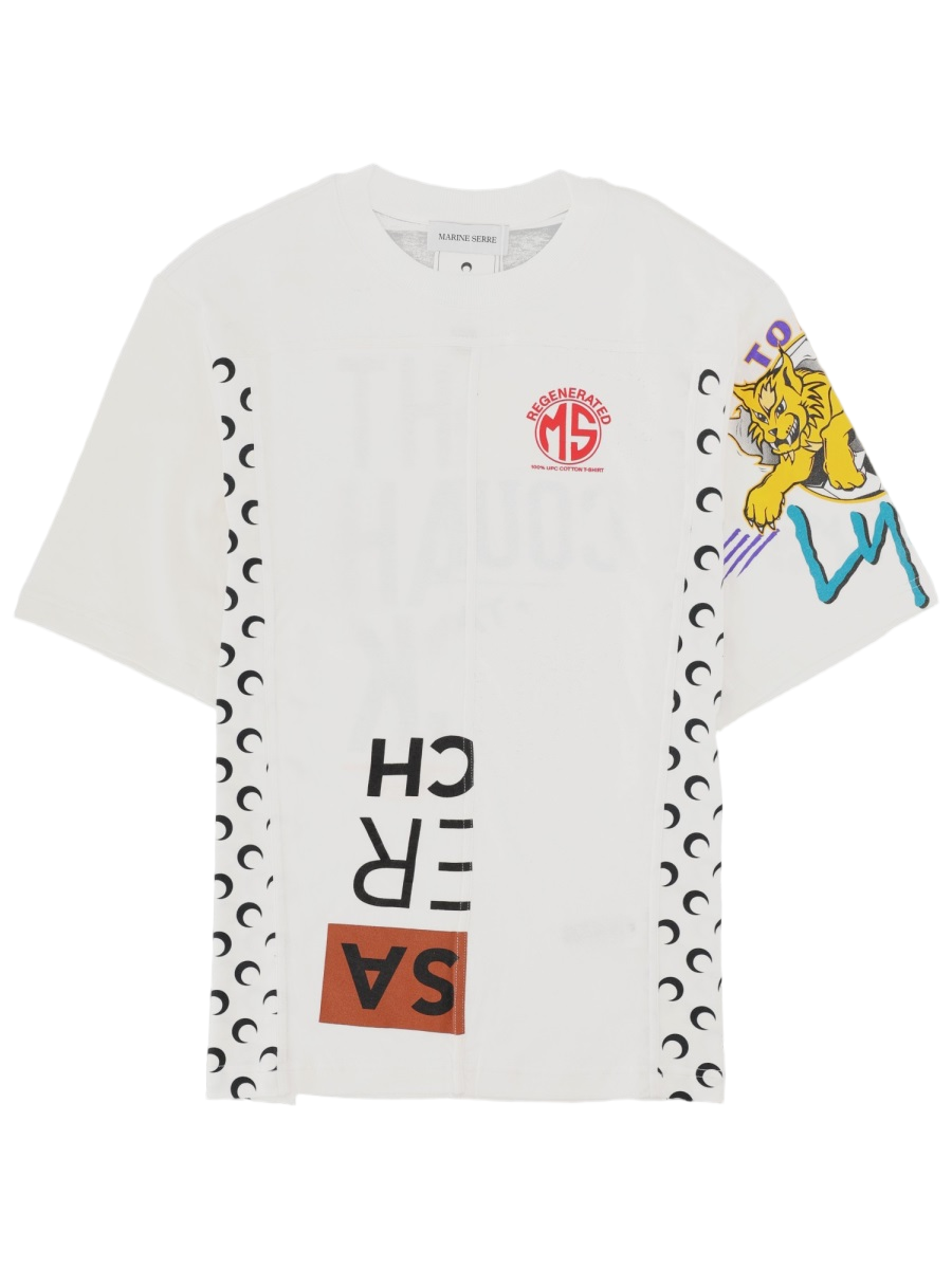 Crescent Moon Pattern Graphic T-Shirt