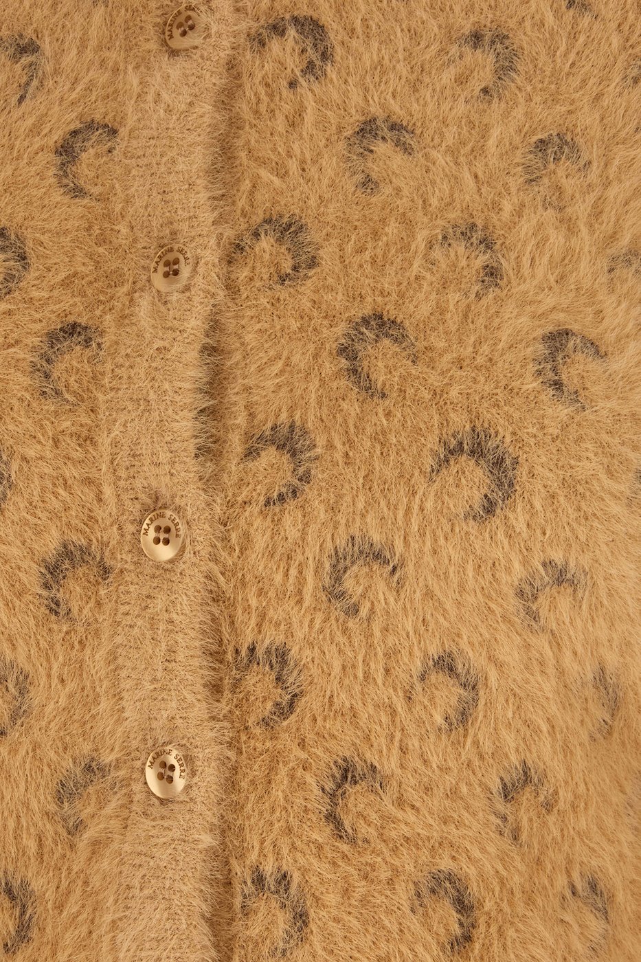 Marine Serre Camel nylon blend cardigan