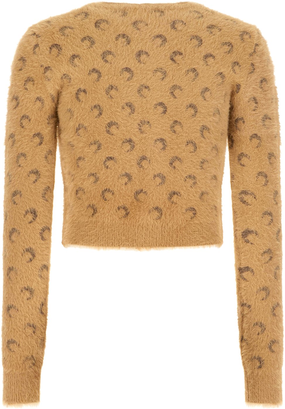 Marine Serre Camel nylon blend cardigan
