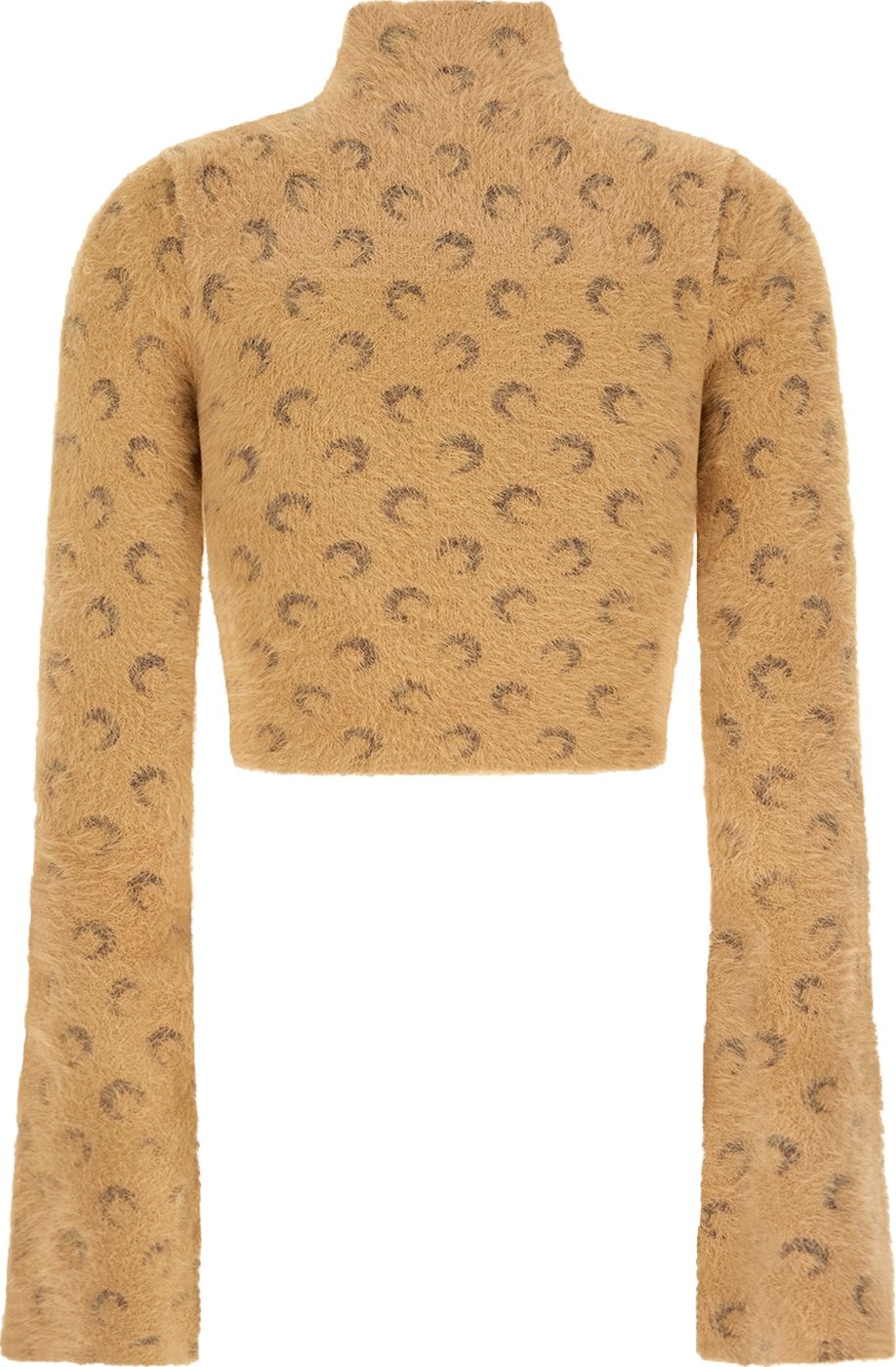 Marine Serre Camel nylon blend sweater