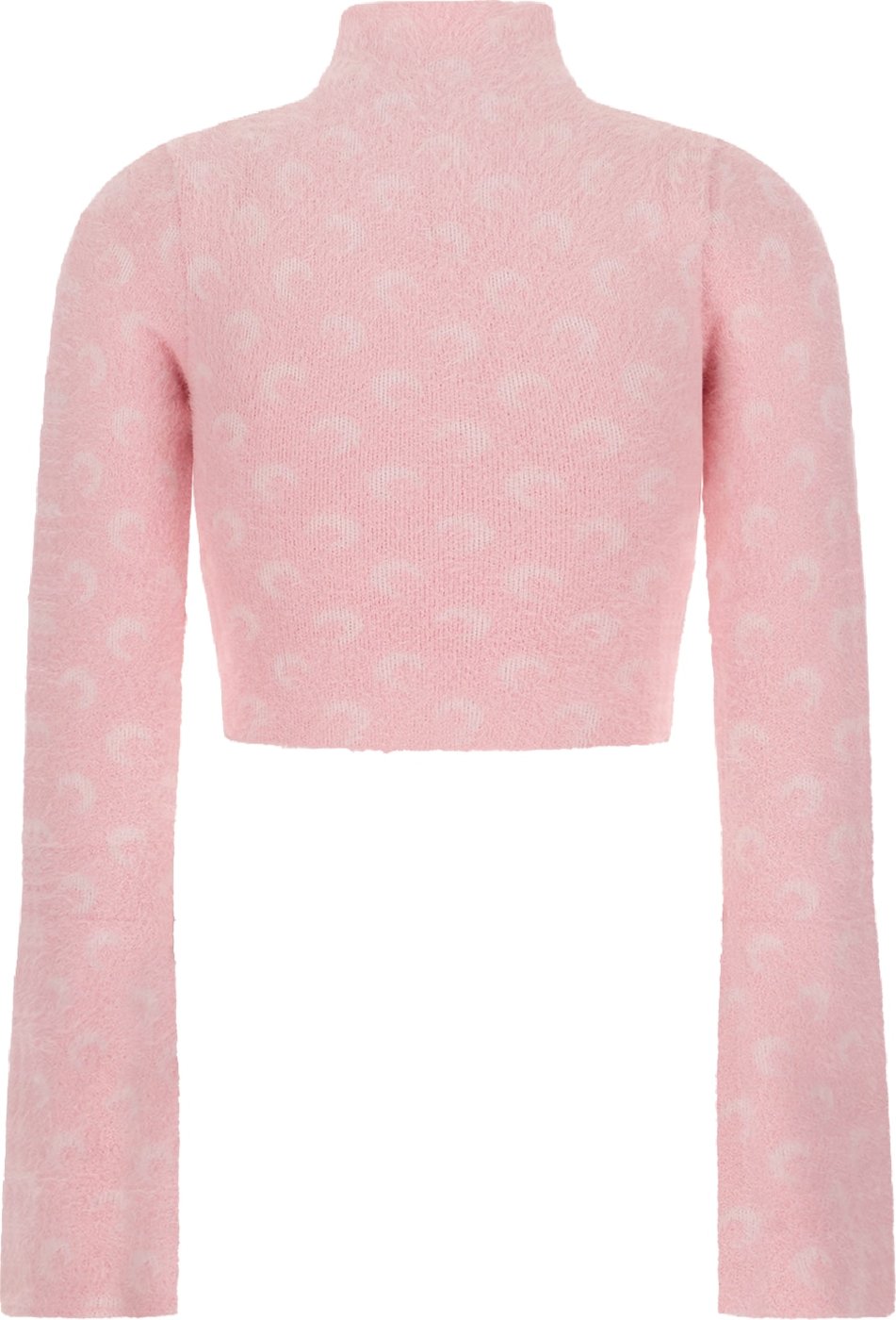 Marine Serre Fluo pink nylon blend sweater