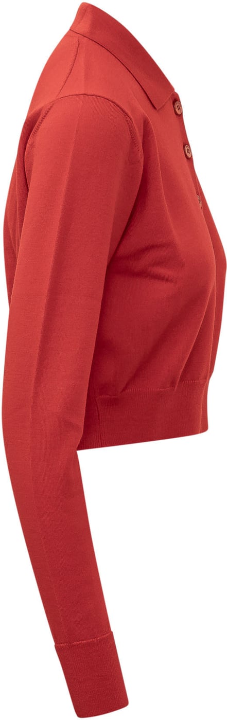 Polo Cropped in Lana Merino