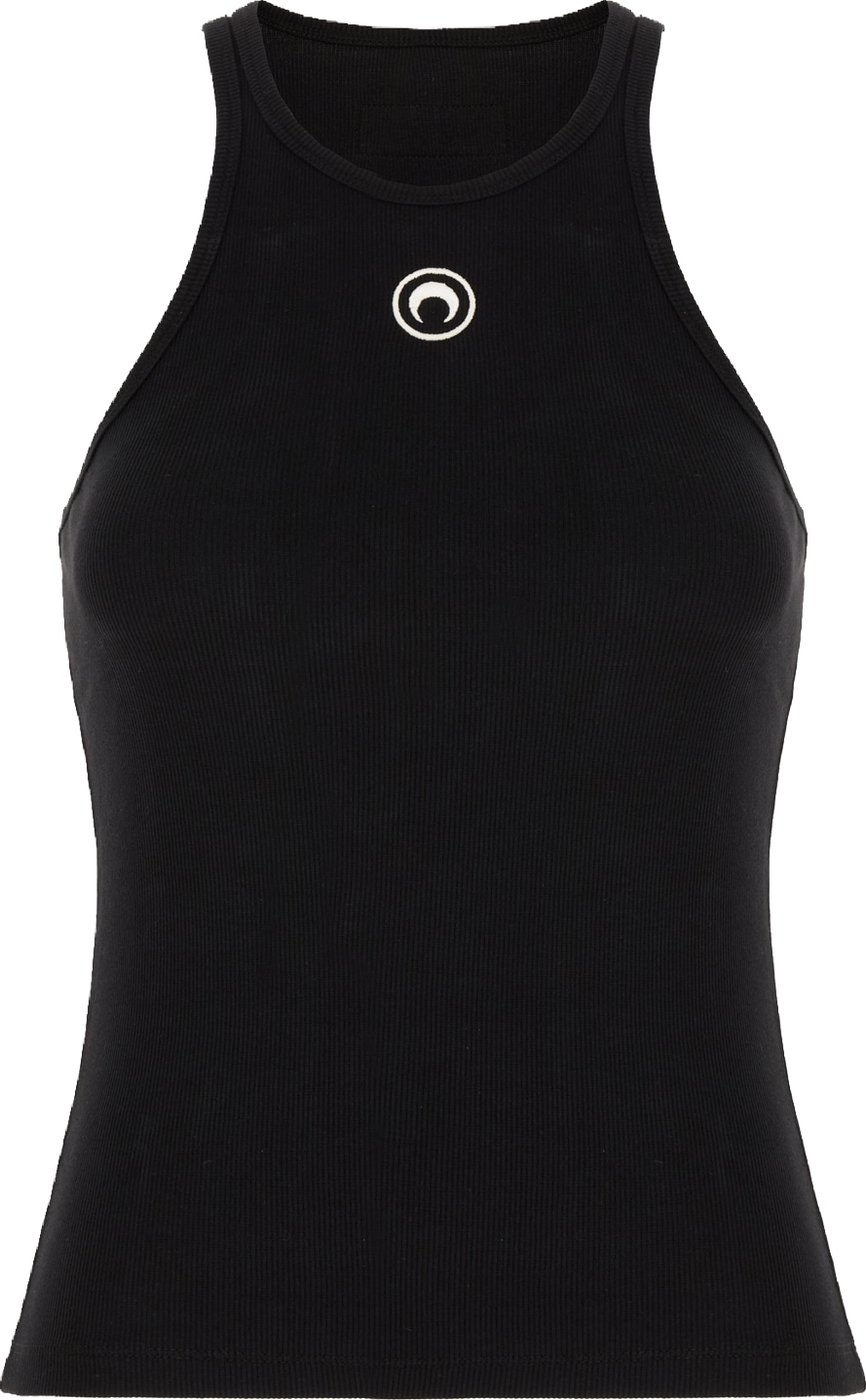 Marine Serre Black cotton top