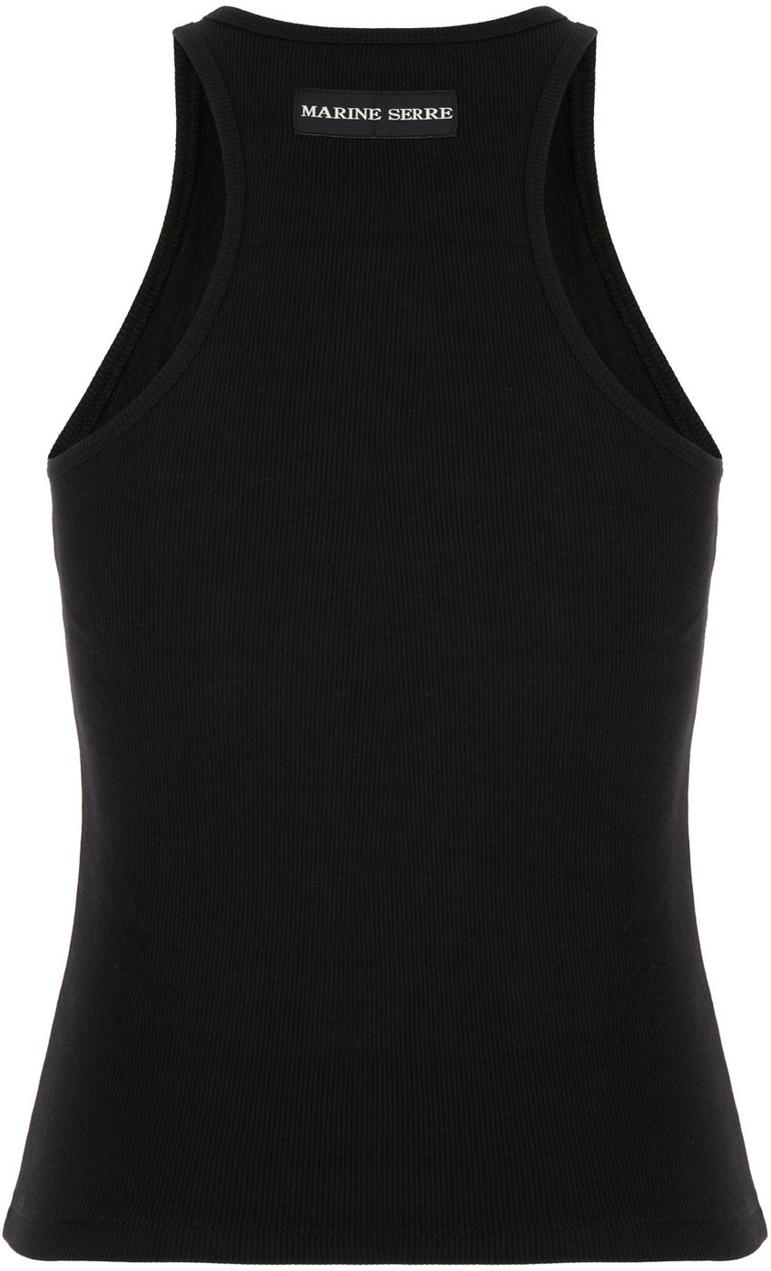 Marine Serre Black cotton top