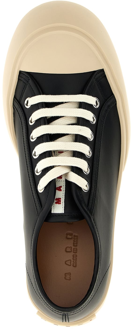 Marni Black Calfskin Low Top Sneakers