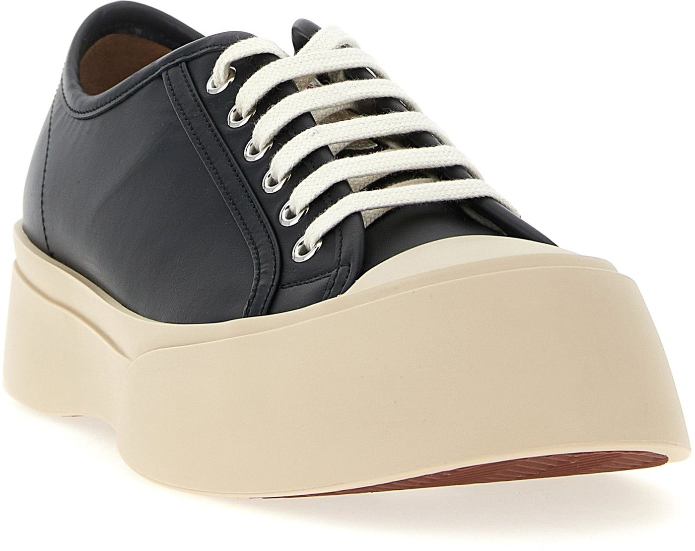 Marni Black Calfskin Low Top Sneakers