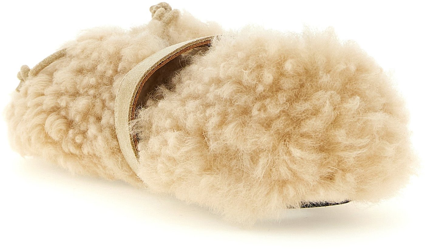 Marni Beige Lambskin Ballet Flats