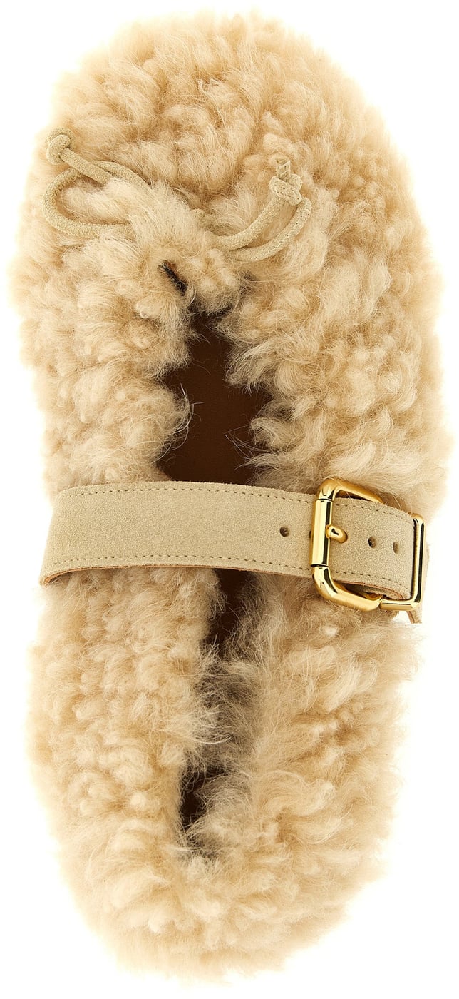 Marni Beige Lambskin Ballet Flats