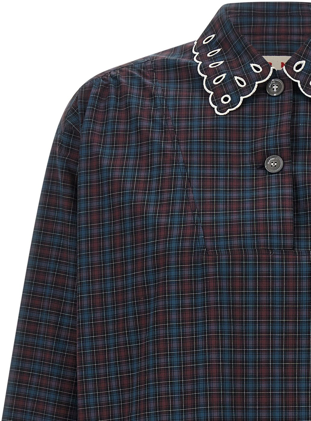 Marni Blue Cotton Blouse