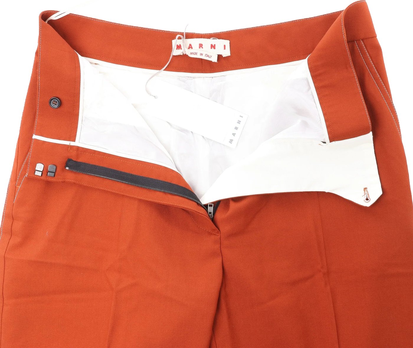 Marni Orange Pants, Size 46 IT