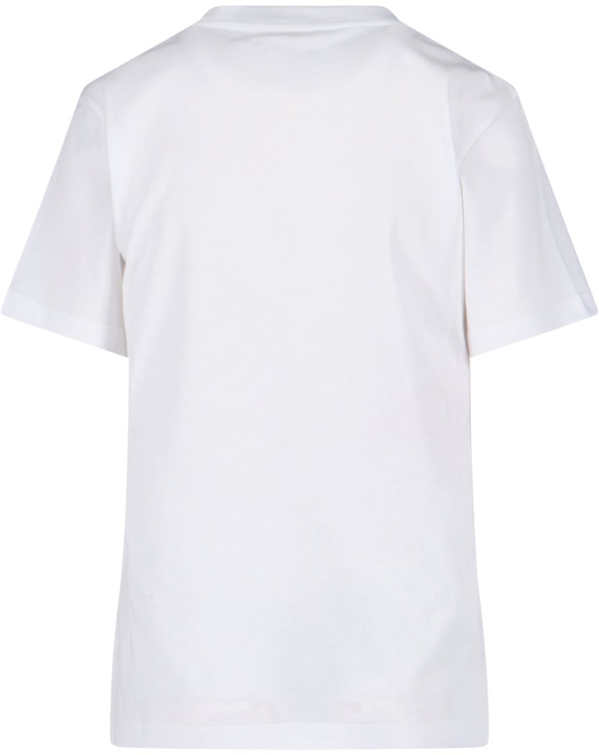 Short-Sleeve White T-Shirt with Elegant Embroidered Detail